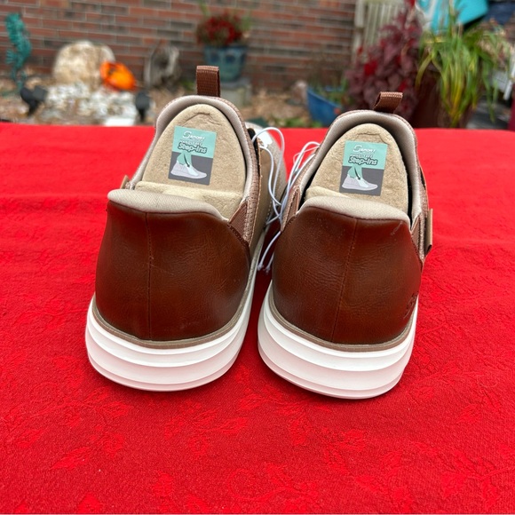 Nwt S SPORT BY SKECHERS Men Mesh Leather Slip On Sneakers Memory Foam size 11.5 - Picture 5 of 8